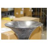 Accent Décor Aluminum Trumpet Vase Raw Black 28-1/2"Hx11"D (in box)