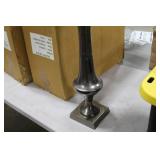 Accent Décor Aluminum Trumpet Vase Raw Black 28-1/2"Hx11"D (in box)