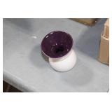Lot of (6) Accent Décor Vases Purple/White 4"H (in 2 boxes)