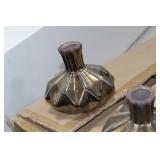 Lot of (2) Accent Décor Grecian Vases Bronze 5"Hx6"D (in box)
