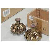 Lot of (6) Accent Décor Vases Bronze 4"Hx4"D (in 3 boxes)
