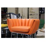 Metal Bar Chair Orange 23"Wx21"Dx35"H