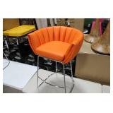 Metal Bar Chair Orange 23"Wx21"Dx35"H