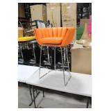 Metal Bar Chair Orange 23"Wx21"Dx35"H