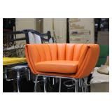 Metal Bar Chair Orange 23"Wx21"Dx35"H