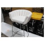 Metal Bar Chair White 23"Wx21"Dx35"H