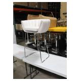 Metal Bar Chair White 23"Wx21"Dx35"H