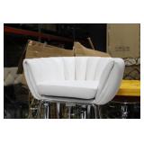 Metal Bar Chair White 23"Wx21"Dx35"H