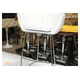 Metal Bar Chair White 23"Wx21"Dx35"H