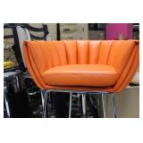 Metal Bar Chair Orange 23"Wx21"Dx35"H
