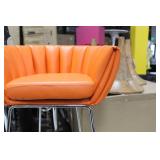 Metal Bar Chair Orange 23"Wx21"Dx35"H