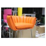 Metal Bar Chair Orange 23"Wx21"Dx35"H