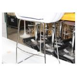 Metal Bar Chair White 23"Wx21"Dx35"H