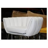 Metal Bar Chair White 23"Wx21"Dx35"H