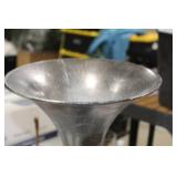 Accent Décor Aluminum Trumpet Vase Raw Black 28-1/2"Hx11"D (in box)