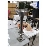Accent Décor Aluminum Trumpet Vase Raw Black 28-1/2"Hx11"D (in box)