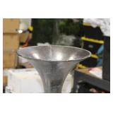 Accent Décor Aluminum Trumpet Vase Raw Black 28-1/2"Hx11"D (in box)