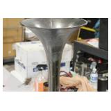 Accent Décor Aluminum Trumpet Vase Raw Black 28-1/2"Hx11"D (in box)