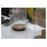 Lot of (2) Accent Décor Glass Vases Clear 21-1/2"Hx5"D (in box)