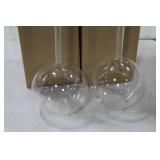 Lot of (2) Accent Décor Glass Vases Clear 21-1/2"Hx5"D (in box)