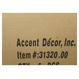 Lot of (2) Accent Décor Glass Vases Clear 21-1/2"Hx5"D (in box)