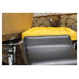 Chrome Metal Low Back Pedestal Bar Stool with Foot Rest Black 15"Wx15"Dx26"H