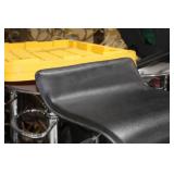Chrome Metal Low Back Pedestal Bar Stool with Foot Rest Black 15"Wx15"Dx26"H