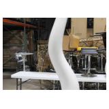 Tusk Vase White 51"Hx7"D