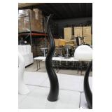 Tusk Vase Black 51"Hx7"D