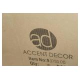 Lot of (4) Accent Décor Vases Green/Blue 6"Hx5"D (in box)