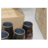 Lot of (4) Accent Décor Vases Green/Blue 6"Hx5"D (in box)