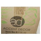 Lot of (4) Accent Décor Vases Green/Blue 6"Hx5"D (in box)