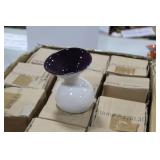 Lot of (12) Accent Décor Vases Purple/White 5-1/2"H (in box)