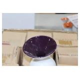 Lot of (12) Accent Décor Vases Purple/White 5-1/2"H (in box)