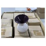 Lot of (12) Accent Décor Vases Purple/White 5-1/2"H (in box)