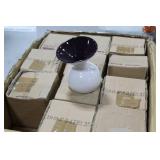 Lot of (12) Accent Décor Vases Purple/White 5-1/2"H (in box)