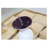 Lot of (12) Accent Décor Vases Purple/White 5-1/2"H (in box)