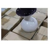 Lot of (12) Accent Décor Vases Purple/White 5-1/2"H (in box)