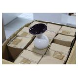 Lot of (12) Accent Décor Vases Purple/White 5-1/2"H (in box)