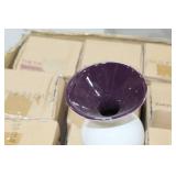 Lot of (12) Accent Décor Vases Purple/White 5-1/2"H (in box)