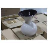 Lot of (12) Accent Décor Vases Purple/White 5-1/2"H (in box)