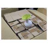 Lot of (12) Accent Décor Vases Green/White 5-1/2"H (in box)