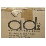 Lot of (12) Accent Décor Vases Green/White 5-1/2"H (in box)
