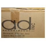 Lot of (12) Accent Décor Vases Orange/White 5-1/2"H (in box)