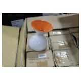 Lot of (12) Accent Décor Vases Orange/White 5-1/2"H (in box)