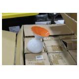Lot of (12) Accent Décor Vases Orange/White 5-1/2"H (in box)