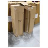 Lot of (2) Accent Décor Glass Vases Clear 21-1/2"Hx5"D (in box)