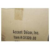 Lot of (2) Accent Décor Glass Vases Clear 21-1/2"Hx5"D (in box)