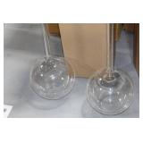 Lot of (2) Accent Décor Glass Vases Clear 21-1/2"Hx5"D (in box)