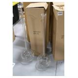 Lot of (2) Accent Décor Glass Vases Clear 21-1/2"Hx5"D (in box)